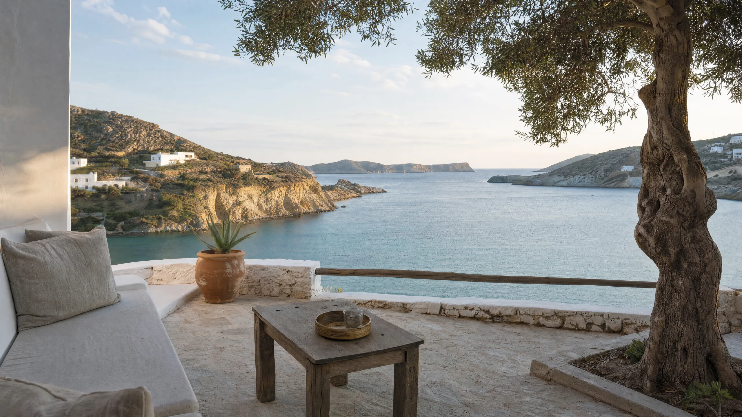 Coastal villa terrace, enhanced